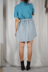 La Robe Polo Bleu sarcelle imprimée - Pièce unique faut le voir porté © - Coton - T. 36 & 38 - 1m68/70 max recommandé