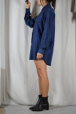 Superbe Chemise Vintage longue/Robe en pure soie - T. 36 & 38