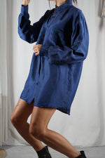 Superbe Chemise Vintage longue/Robe en pure soie - T. 36 & 38