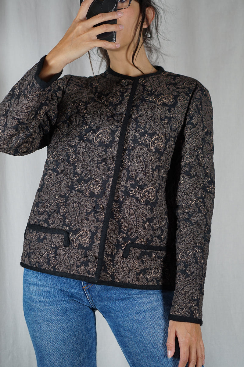 Superbe Veste Vintage finement matelassée - T. 36 & 38