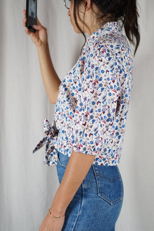 La Chemise à motifs à nouer - Coton - Pièce unique faut le voir porté © - T. 36 & 38