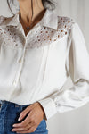 Superbe Chemise Vintage dentelle - T. 38 & 40