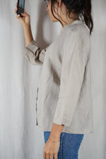Superbe Blouse Vintage en lin - T. 40 à petit 44