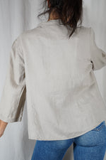 Superbe Blouse Vintage en lin - T. 40 à petit 44