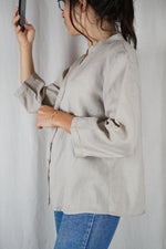 Superbe Blouse Vintage en lin - T. 40 à petit 44
