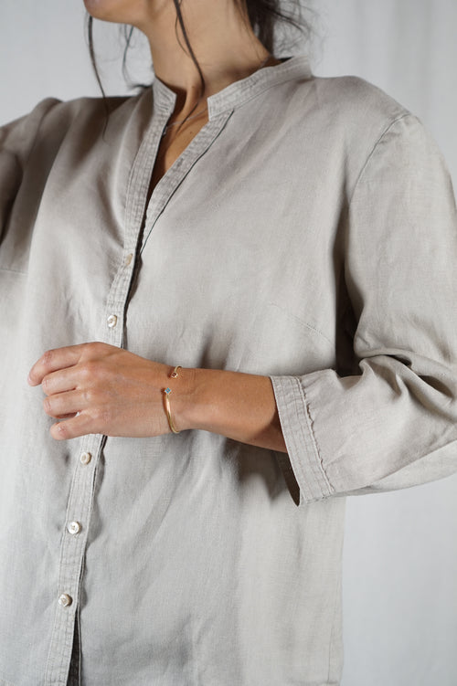 Superbe Blouse Vintage en lin - T. 40 à petit 44