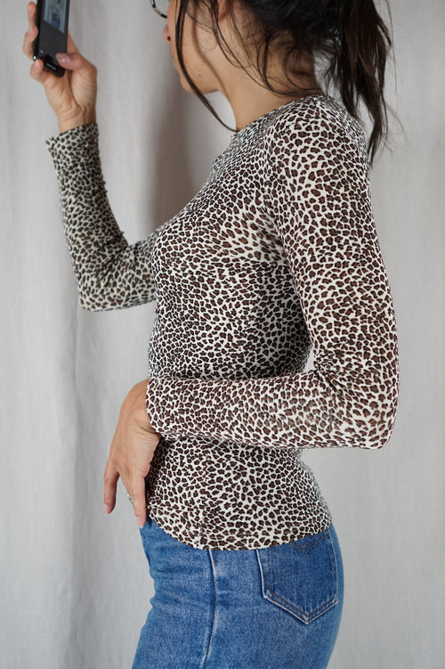 Adorable Top Vintage léopard - T. 34 & 36