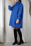 La Robe Collerette Bleu Electrique - Pièce unique faut le voir porté © - T. 40 à 46 (lire description)