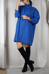 La Robe Collerette Bleu Electrique - Pièce unique faut le voir porté © - T. 40 à 46 (lire description)