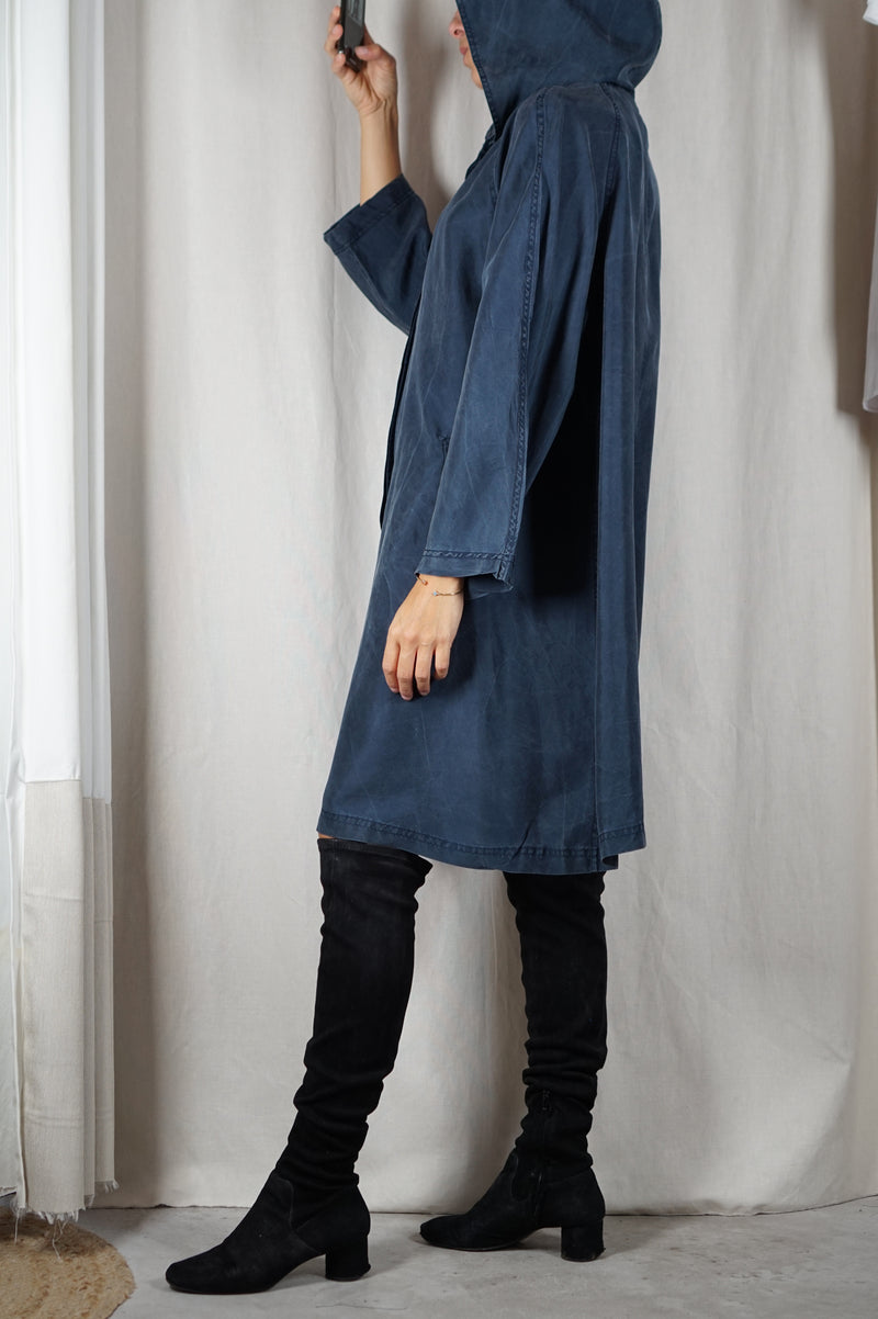 Magnifique Trench Vintage en pure soie - T. 38 à 44