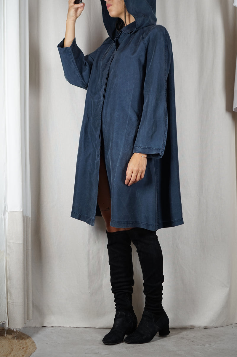 Magnifique Trench Vintage en pure soie - T. 38 à 44