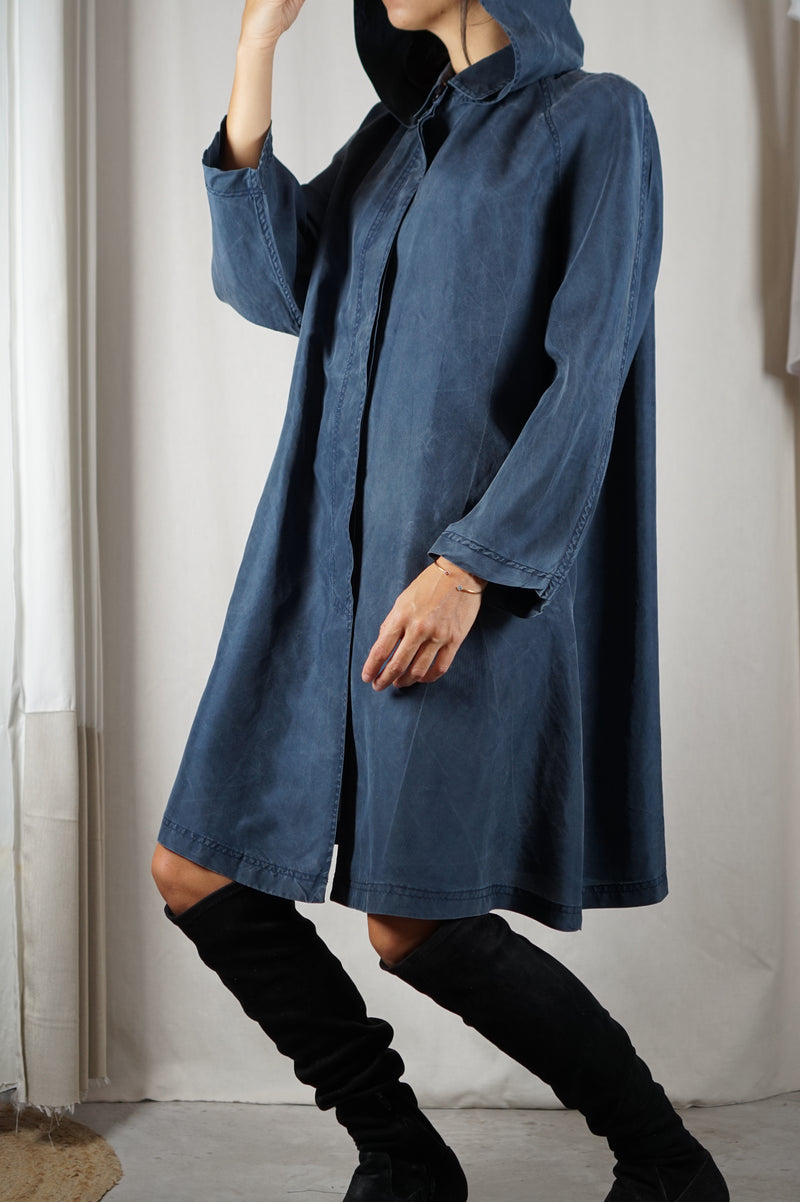 Magnifique Trench Vintage en pure soie - T. 38 à 44