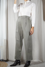 Magnifique Pantalon Vintage Kaki clair - 100% Coton doux - T. 40