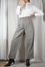 Magnifique Pantalon Vintage Kaki clair - 100% Coton doux - T. 40