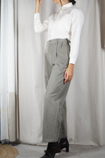 Magnifique Pantalon Vintage Kaki clair - 100% Coton doux - T. 40