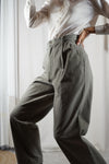 Magnifique Pantalon Vintage Kaki clair - 100% Coton doux - T. 40