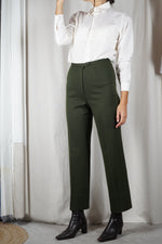 Superbe Pantalon Vintage Vert sapin en laine - Rodier - T. 34/petit 36