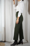 Superbe Pantalon Vintage Vert sapin en laine - Rodier - T. 34/petit 36