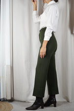 Superbe Pantalon Vintage Vert sapin en laine - Rodier - T. 34/petit 36