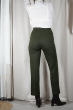 Superbe Pantalon Vintage Vert sapin en laine - Rodier - T. 34/petit 36