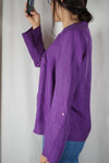 Superbe Blouse Vintage violette en pure soie - T. 38 & 40