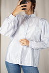 Belle Chemise Vintage rayée satinée - T. 36 à petit 40