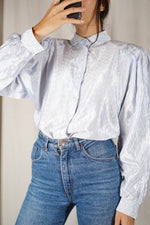 Belle Chemise Vintage rayée satinée - T. 36 à petit 40