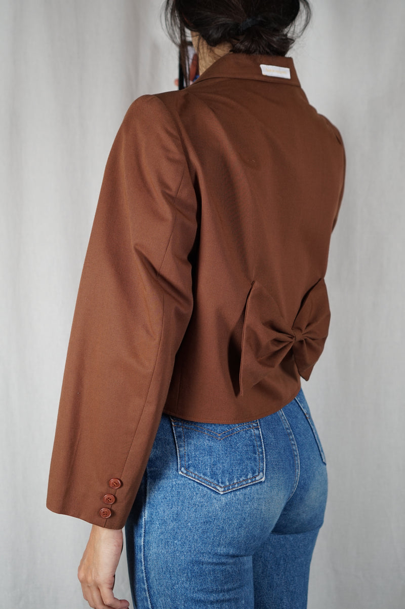 La Veste à Noeud Camel - Laine - Pièce unique faut le voir porté © - T. 34 & 36
