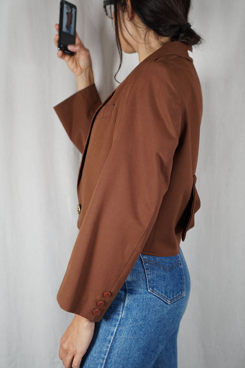 La Veste à Noeud Camel - Laine - Pièce unique faut le voir porté © - T. 34 & 36