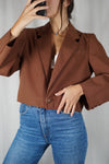La Veste à Noeud Camel - Laine - Pièce unique faut le voir porté © - T. 34 & 36