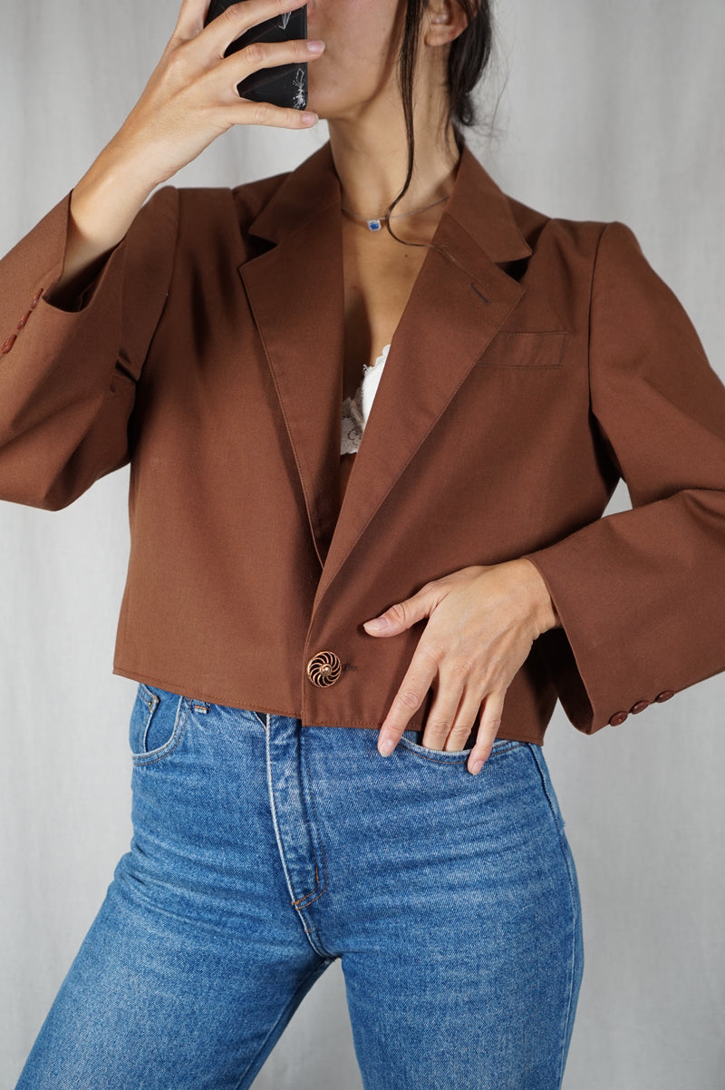 La Veste à Noeud Camel - Laine - Pièce unique faut le voir porté © - T. 34 & 36