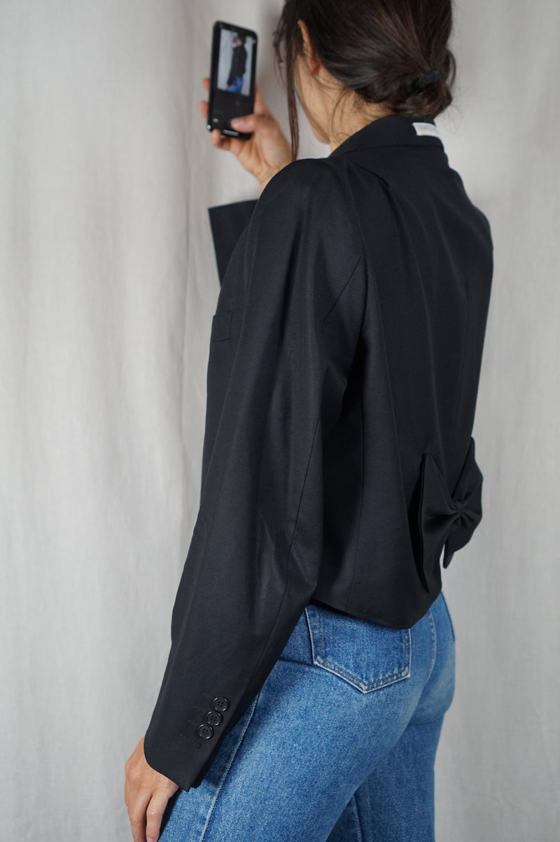 La Veste à Noeud Noire - Laine - Pièce unique faut le voir porté © - T. 38 & 40