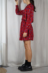 L'Ensemble rouge à motifs - 100% Soie - T. 34 & 36 - T. 1m70 max recommandé