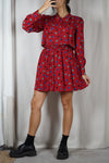 L'Ensemble rouge à motifs - 100% Soie - T. 34 & 36 - T. 1m70 max recommandé