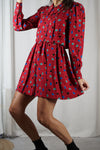 L'Ensemble rouge à motifs - 100% Soie - T. 34 & 36 - T. 1m70 max recommandé