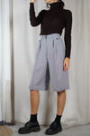 Superbe Bermuda Vintage pied-de-poule - Laine & Viscose - T.38 & petit 40