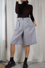 Superbe Bermuda Vintage pied-de-poule - Laine & Viscose - T.38 & petit 40