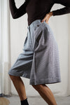 Superbe Bermuda Vintage pied-de-poule - Laine & Viscose - T.38 & petit 40