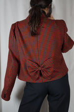 La Veste à Noeud pied-de-poule - Pure Laine Vierge - Coup de coeur! - Pièce unique faut le voir porté © - T. 42 & 44
