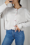 Cardigan Upcyclé couleur sable - Pièce Unique faut le voir porté - T. 42 & 44