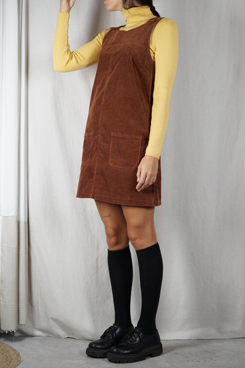 Superbe Robe Vintage en velours côtelé - T. 34 & 36