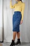 Superbe Jupe vintage en denim - 100% Coton - T. 38 - idéale grandes!