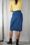 Superbe Jupe vintage en denim - 100% Coton - T. 38 - idéale grandes!