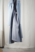 Superbe Trench Vintage bleu givré - T. 38 & 40 - idéal grandes!