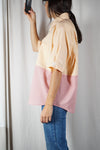 La Chemise Sorbet Abricot & Vieux Rose - Coton mélangé - Pièce unique faut le voir porté © - T. 38 à 42 - idéale grandes!