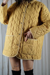 Superbe Manteau Vintage matelassé - Jaune ocre - T. 36 à petit 42