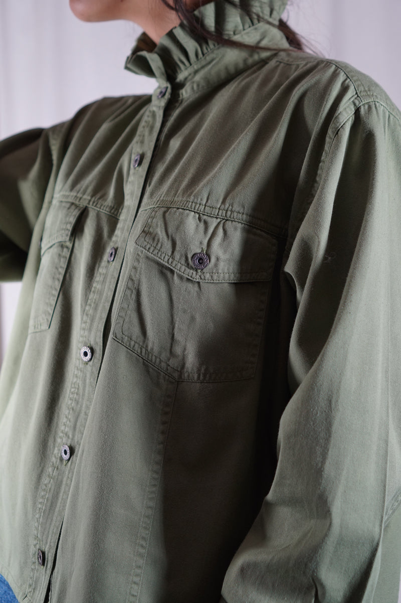 La Chemise Epaisse à Collerette - Coton - Pièce unique faut le voir porté © - T. 36 à 40