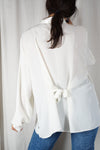 Magnifique Chemise Vintage crème voile - T. 44 à 48