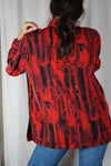 Superbe Chemise Vintage peau-de-pêche - T. grand 38 à 42