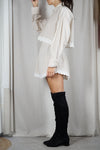 L'Ensemble Chemise Sable Rayé - Pièce unique faut le voir porté © - Coton & Broderie anglaise - T. 38 & 40